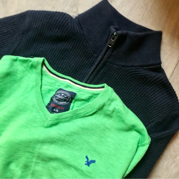 Lot of two New Men’s Sweaters! GAP and American Eagle Outfitters size Large - Picture 1 of 8